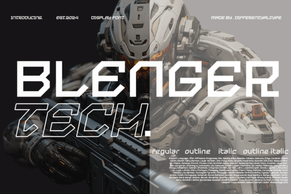 Blenger Tech: A Modern Display Font for Bold Brand Identity