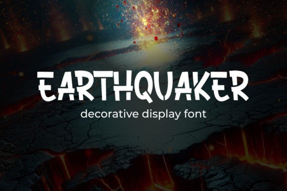 Earthquaker Display Font for Playful Editorial Design