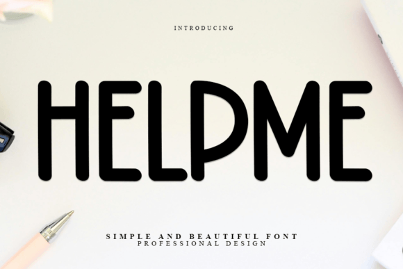 Helpme: A Modern Display Typeface for Editorial Design