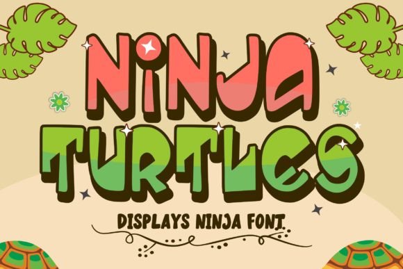 Ninja Turtles: A Bold Display Font for Nature-Inspired Designs