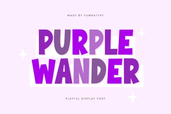 Purple Wander: The Bold Display Font for Playful Campaigns