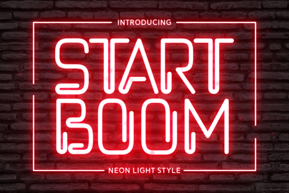Start Boom: The Neon Typeface for Vibrant Editorial Design