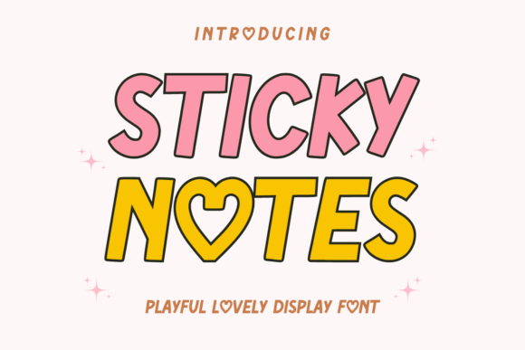 Sticky Notes: A Playful Display Font for Modern Branding