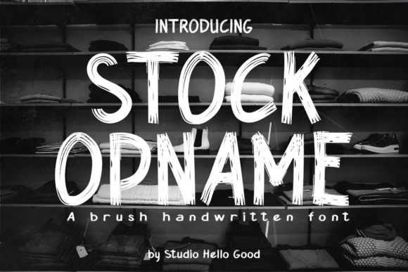 Stock Opname Handwritten Brush Font for Modern Digital Brands