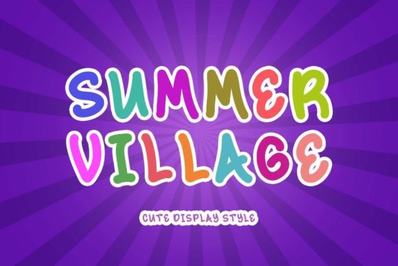 Summer Village Typeface: A Playful Display Font for Branding