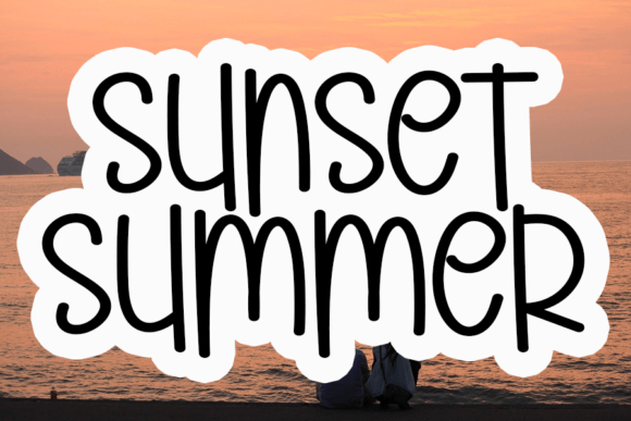 Sunset Summer: A Modern Display Font for Seasonal Campaigns