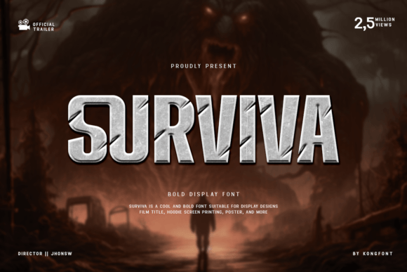 Surviva: The Bold Display Typeface for Rugged Digital Brands